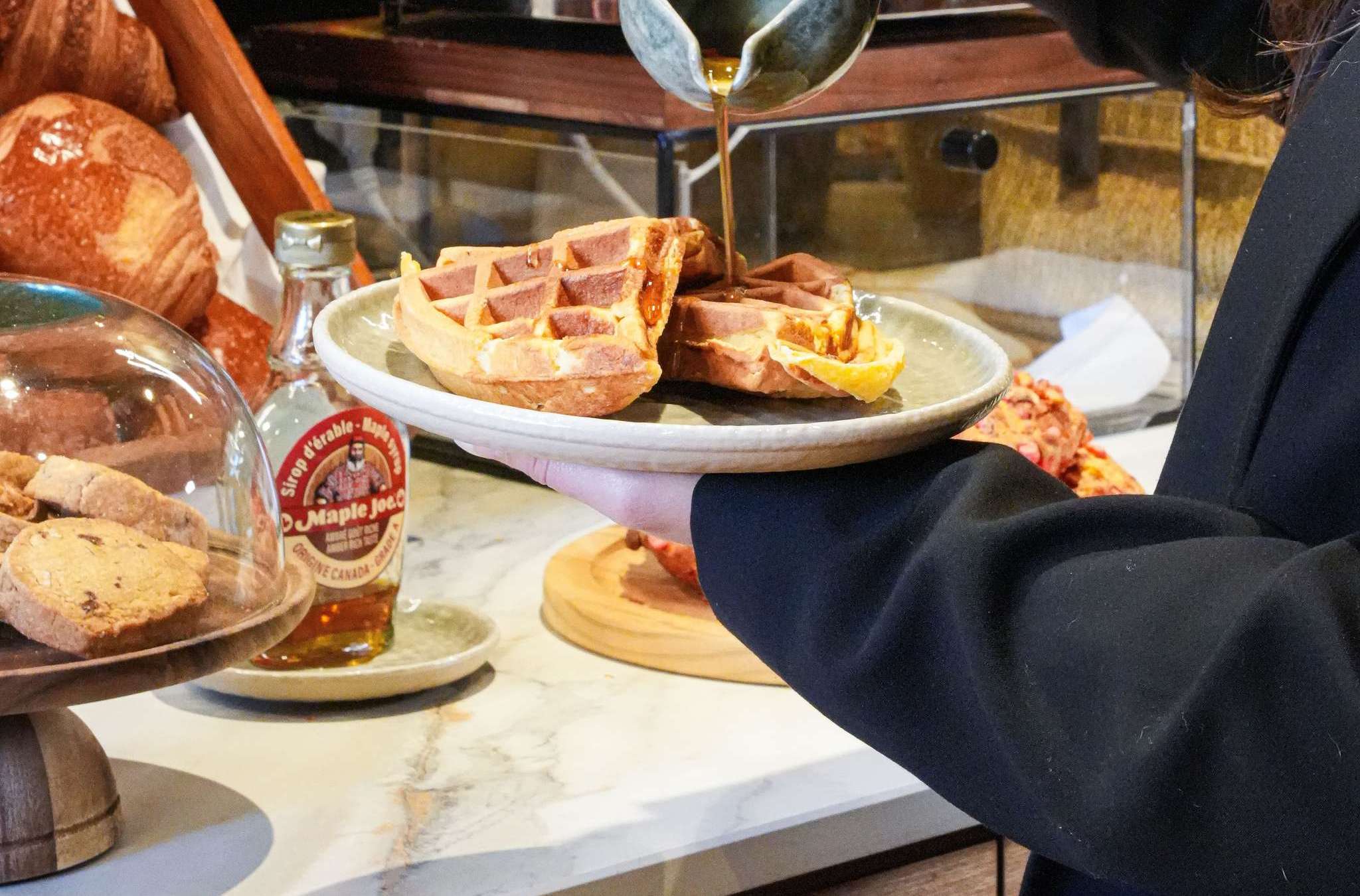 Les gaufres au petit-déjeuner de l'Hôtel Fort Saint-Laurent